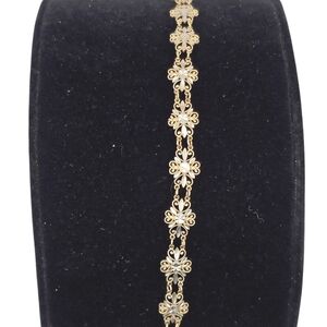 Bracelet, 10k, 2 Tone, 7 inches 4.20g